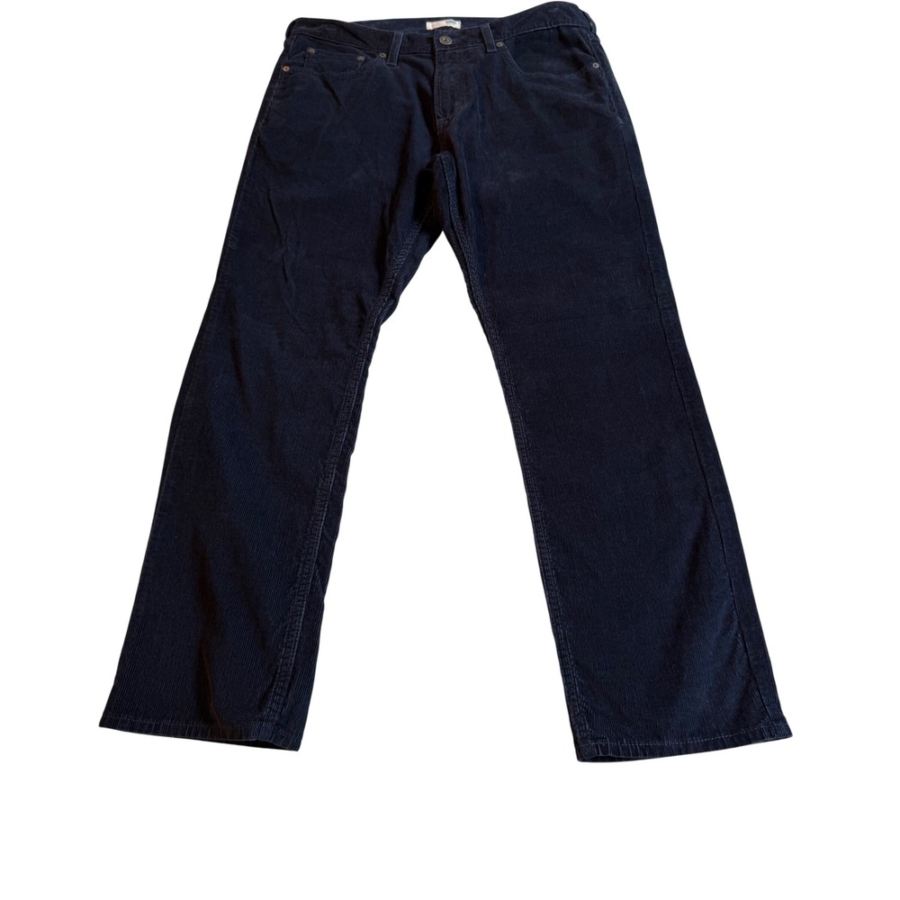 Old Navy Mens Slim Straight Corduroy Pants Navy Blue 36x30 Cotton Cords 2139